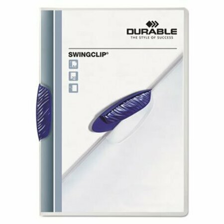 DURABLE OFFICE PRODUCTS Durable, Swingclip Clear Report Cover, Letter Size, Dark Blue Clip, 25PK 226307